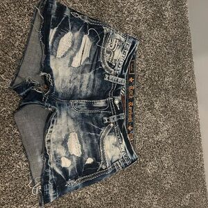 Rock Revival Distressed Denim Shorts